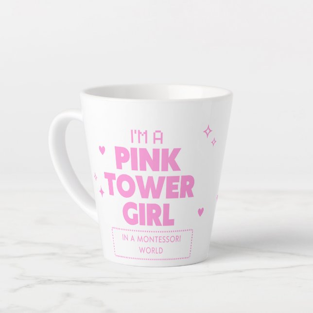 Taza De Café Latte Montessori Pink Tower Mug (Ángulo izquierdo)