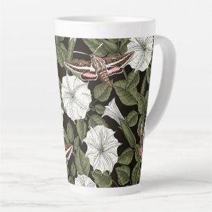 Taza De Café Latte Moonflowers y esfinges
