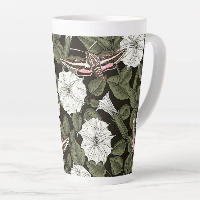 Taza De Café Latte Moonflowers y esfinges (Ángulo derecho)