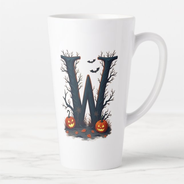 Taza De Café Latte Moonlit Monogram  W (Derecha)