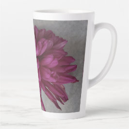 Taza De Café Latte Morado Flor Latte Mug