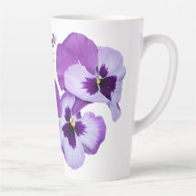 Morado pansy floral Karen nombre personalizable bo