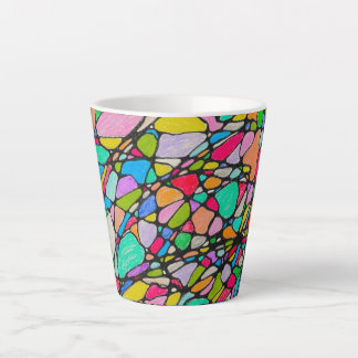 Taza De Café Latte Mosaico