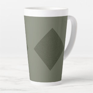 Taza De Café Latte Moss Green Diamond Latte Mug