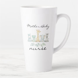 Taza De Café Latte Mother Baby Nurse Safari Jungle Animal Nursery