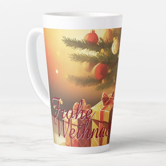 Taza De Café Latte Motiv, mit Geschenken unterm Weihnachtsbaum 37016 (Ángulo izquierdo)