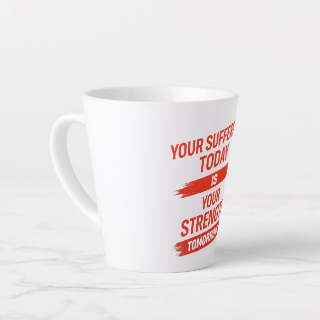 Taza De Café Latte Motivation Quote Design (Ángulo izquierdo)