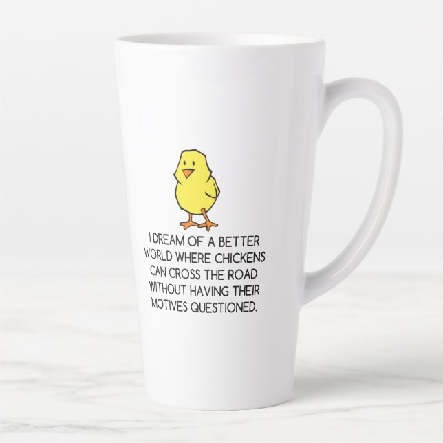 TAZA DE CAFÉ LATTE MOTIVOS DE CHICKEN (Derecha)