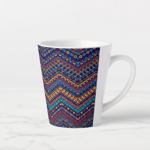 Taza De Café Latte Motivos étnicos