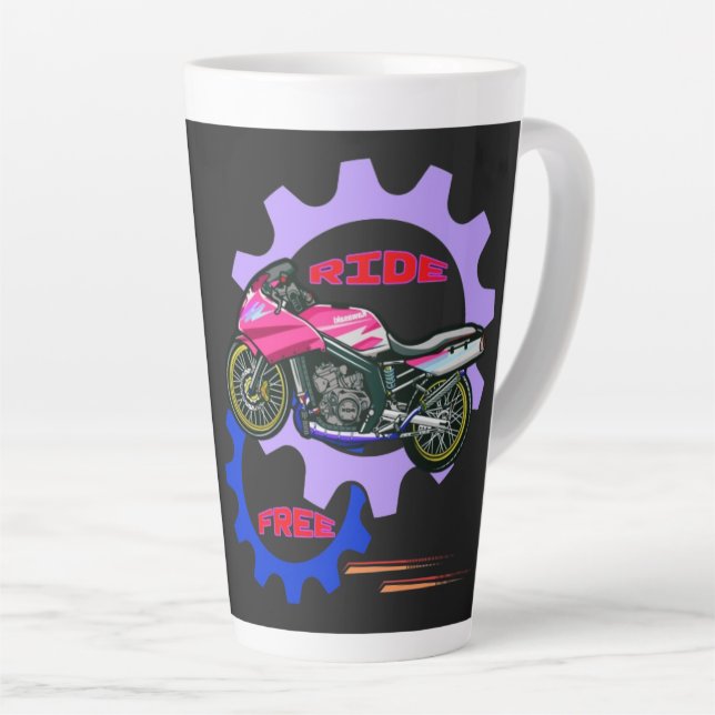 Taza De Café Latte Motocicleta segura y gratuita (Ángulo derecho)