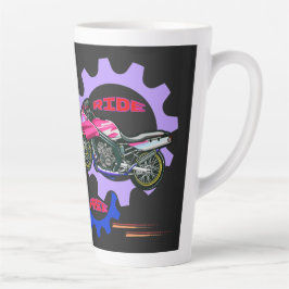 Taza De Café Latte Motocicleta segura y gratuita