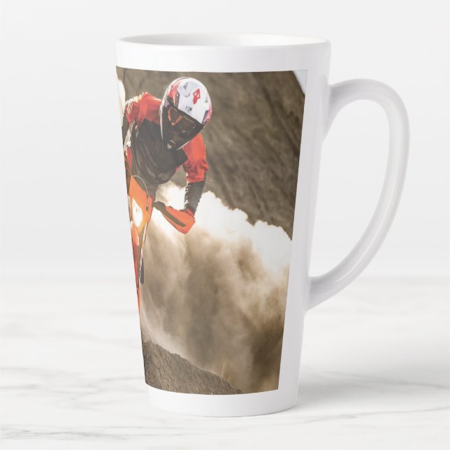 Taza De Café Latte Motocross Rider (Derecha)