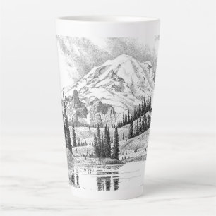 Taza De Café Latte Mount Rainier, Washington