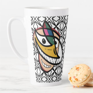 Taza De Café Latte Muchas caras (ilusión óptica)