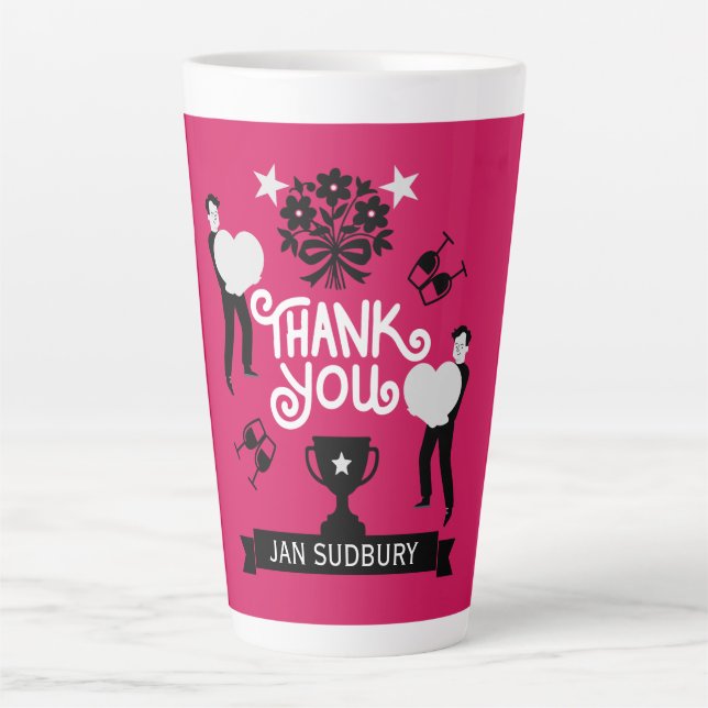 Taza De Café Latte Muchas Gracias (Anverso)