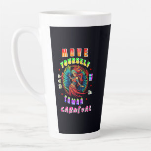 Taza De Café Latte Muévete A Sí Mismo En El Carnaval De La Samba