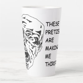 Taza De Café Latte Mug. cara pretzel