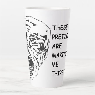 Taza De Café Latte Mug. cara pretzel