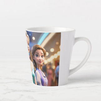 TAZA DE CAFÉ LATTE MUG CON IMAGEN CHICA CONGELADA
