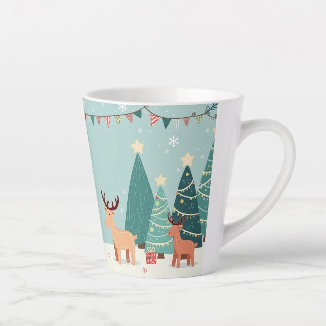 Taza De Café Latte Mug conmemorativa de los navidades (Derecha)