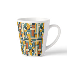Mug de diseño geométrico clásico, 11 oz