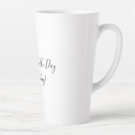Taza De Café Latte Mug de lata blanca grande