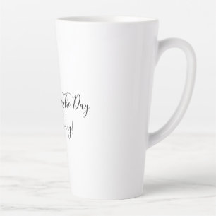 Taza De Café Latte Mug de lata blanca grande
