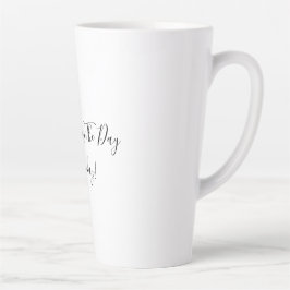 Taza De Café Latte Mug de lata blanca grande