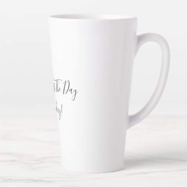 Taza De Café Latte Mug de lata blanca grande (Derecha)