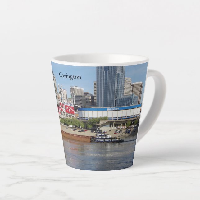 Taza De Café Latte Mug de latte de Covington & Barges (Ángulo derecho)