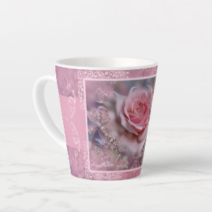 Taza De Café Latte Mug de latte rosa grande