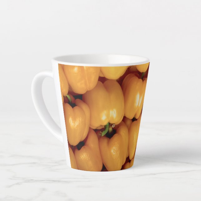 Taza De Café Latte Mug de morrón amarillo (Ángulo izquierdo)