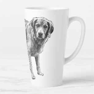 Taza De Café Latte Mug de perro cómico espeluznante