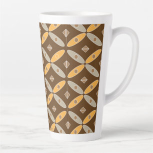 Taza De Café Latte Mug del patrón de Batik indonesio