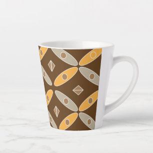 Taza De Café Latte Mug del patrón de Batik indonesio
