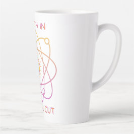 Taza De Café Latte Mug, diseño de 'Breath In-Breath Out', Latte Mug