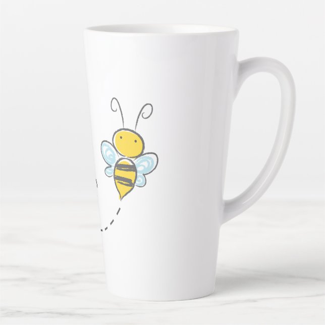Taza De Café Latte Mug. lata de abeja (Derecha)