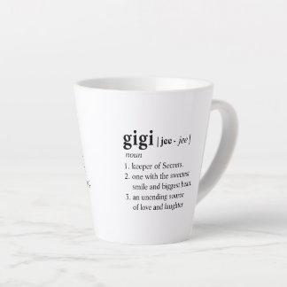 Taza De Café Latte Mug. lata de definición Gigi