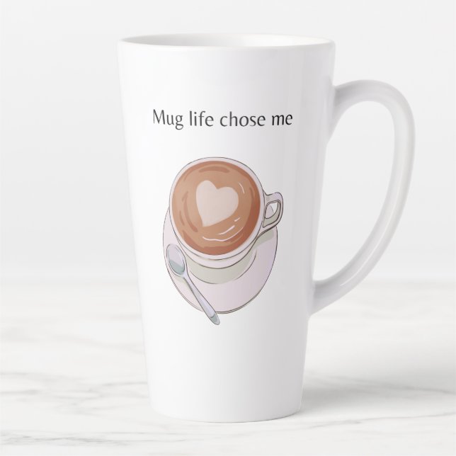 Taza De Café Latte Mug Life Chose Me Minimalist Latte Mug (Derecha)
