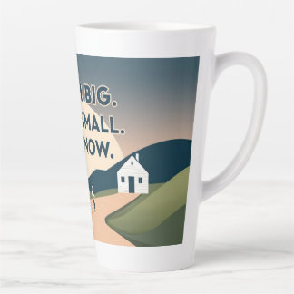 Taza De Café Latte Mug Motivacional - Sueño Grande. Comenzar pequeño.