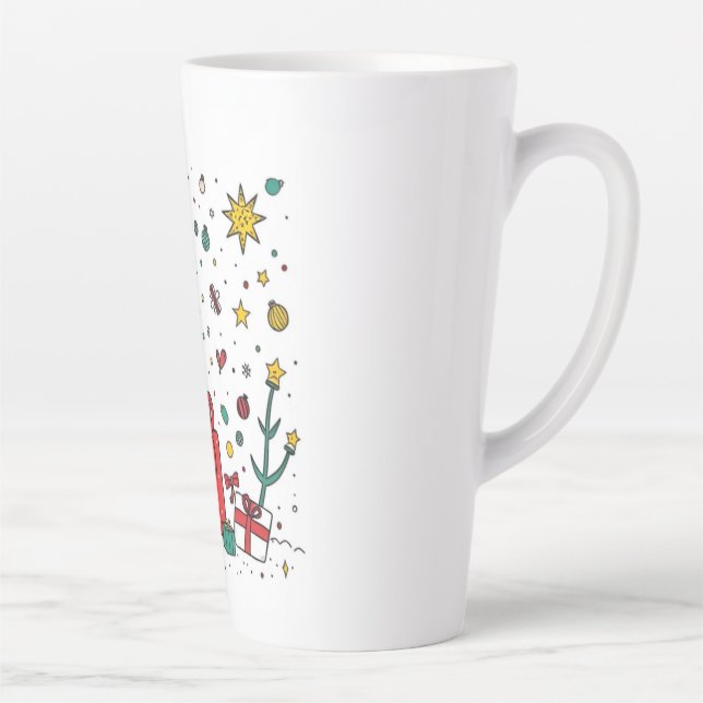 Taza De Café Latte mug Navidades personalizados (Derecha)