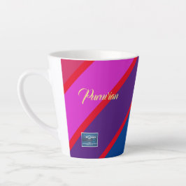 Taza De Café Latte Mug - Puruvian (Arcoiris Púrpura) RFPMDesigns ©️ 2