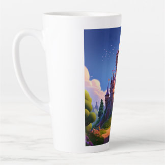 Taza De Café Latte mugre blanca