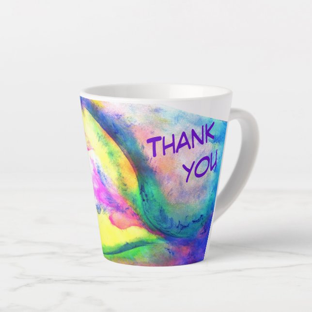 Taza De Café Latte Mugre cardíaca de gratitud (Ángulo derecho)
