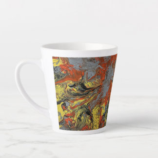 Taza De Café Latte Mugre de lava amarilla