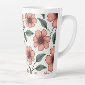Taza De Café Latte Mugre floral