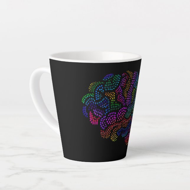 Taza De Café Latte Mugre lata cerebral localizada (Ángulo izquierdo)
