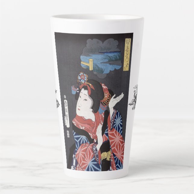 Taza De Café Latte Mugre lata de doncella japonesa (Anverso)