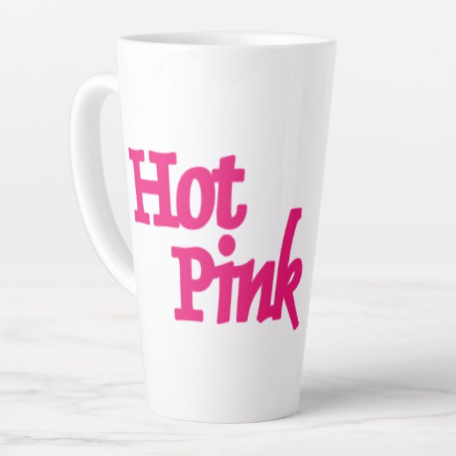 Taza De Café Latte Mugre lata rosada caliente (Ángulo izquierdo)