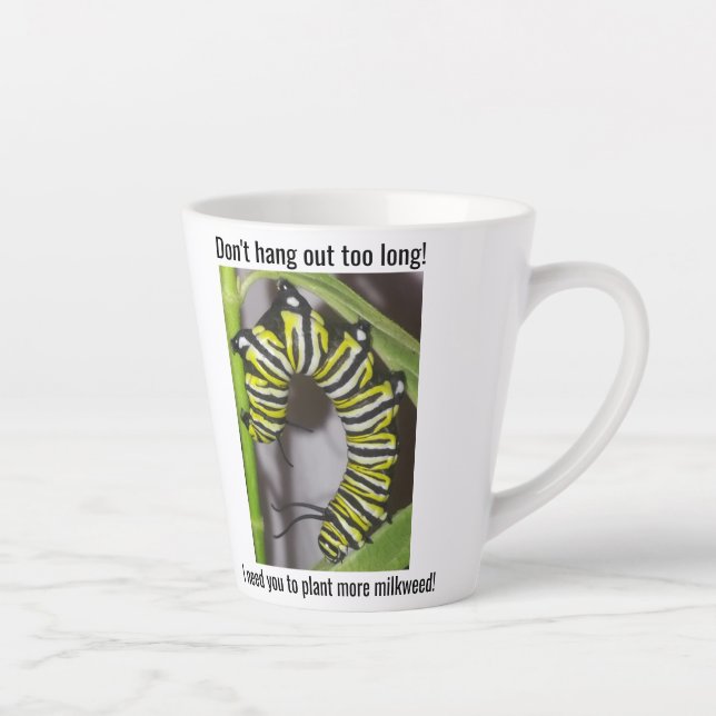 Taza De Café Latte Mugre mariposa monarca (Derecha)